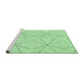 Sideview of Machine Washable Transitional Mint Green Rug, wshpat3309grn