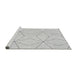 Sideview of Machine Washable Transitional Platinum Gray Rug, wshpat3309gry