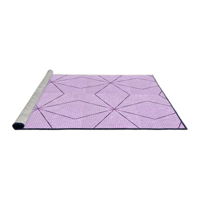 Sideview of Machine Washable Transitional Violet Purple Rug, wshpat3309pur