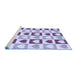 Sideview of Machine Washable Transitional Blue Rug, wshpat331blu