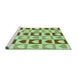 Sideview of Machine Washable Transitional Olive Green Rug, wshpat331grn