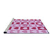 Sideview of Machine Washable Transitional Neon Hot Pink Rug, wshpat331pur