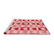 Sideview of Machine Washable Transitional Pink Rug, wshpat331rd