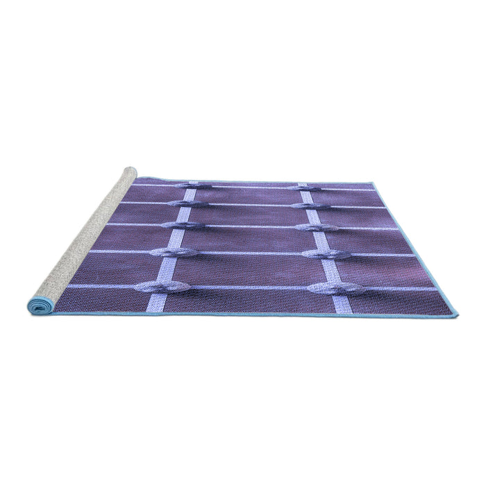 Sideview of Machine Washable Transitional Purple Rug, wshpat3310blu