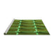 Sideview of Machine Washable Transitional Army Green Rug, wshpat3310grn