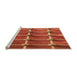 Sideview of Machine Washable Transitional Bright Orange Rug, wshpat3310org