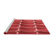 Sideview of Machine Washable Transitional Red Rug, wshpat3310rd