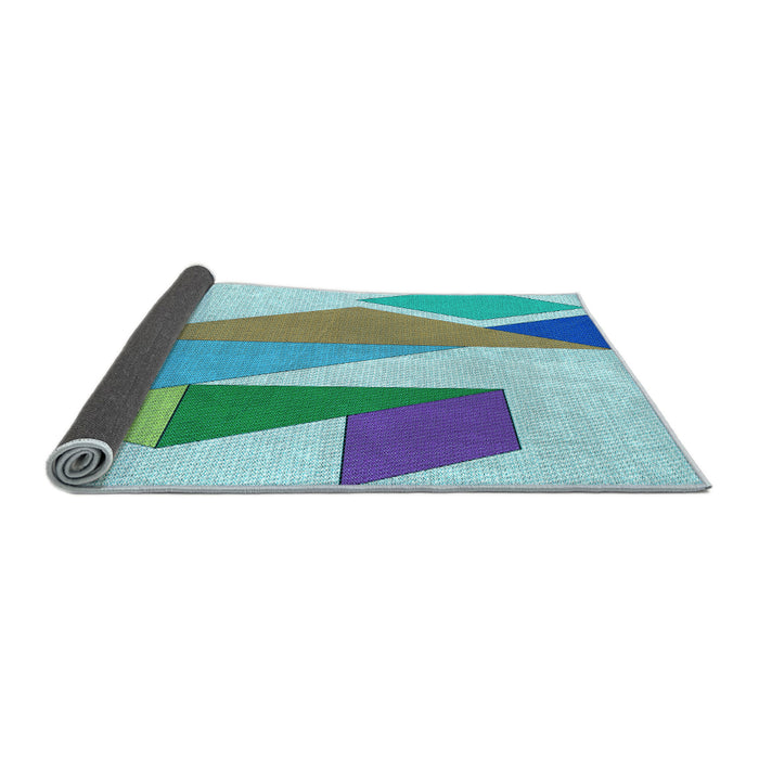 Thickness of Patterned Blue Rug, pat3311lblu