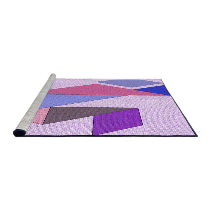 Sideview of Machine Washable Transitional Blossom Pink Rug, wshpat3311pur