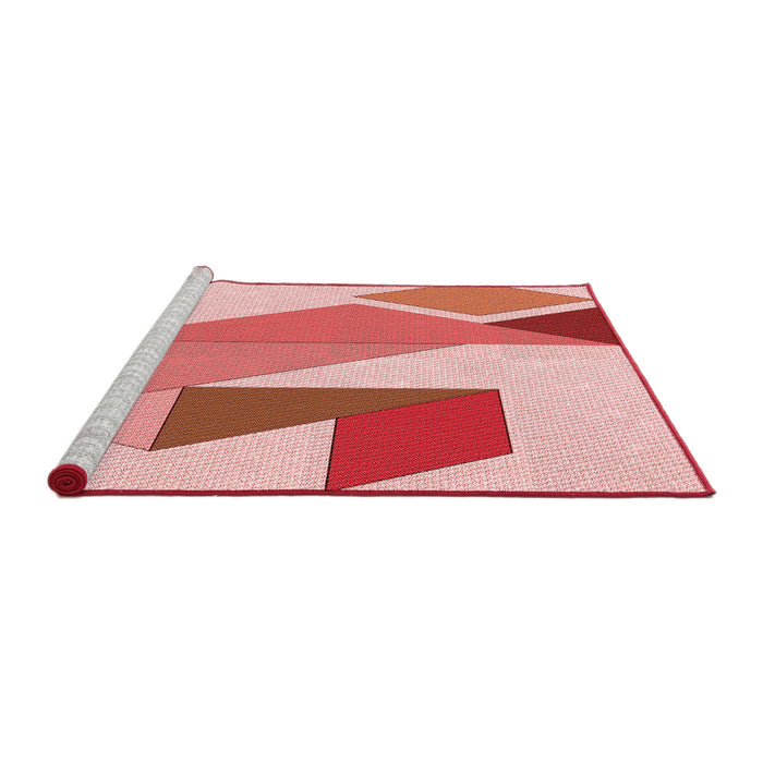 Sideview of Machine Washable Transitional Pink Rug, wshpat3311rd