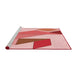 Sideview of Machine Washable Transitional Pink Rug, wshpat3311rd