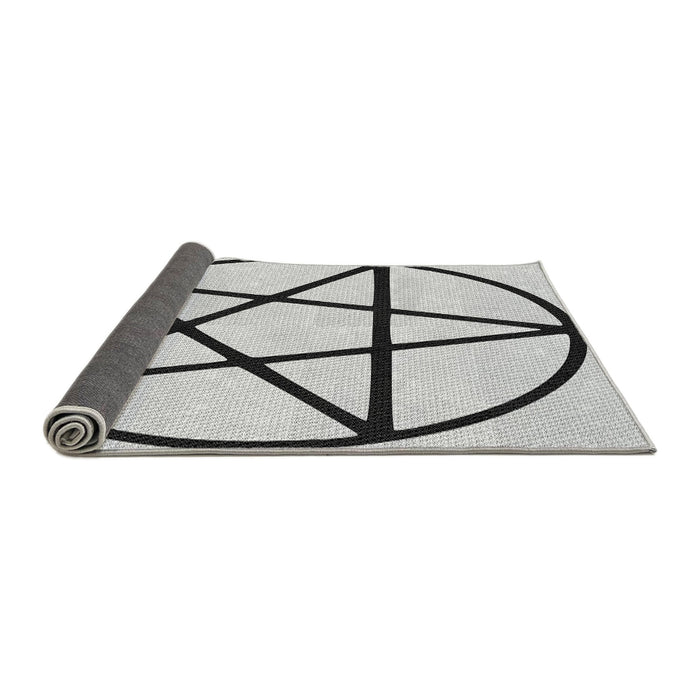 Thickness of Patterned Platinum Gray Rug, pat3312gry