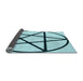 Thickness of Patterned Deep-Sea Green Rug, pat3312lblu