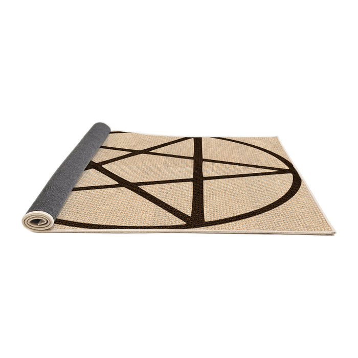 Thickness of Patterned Light Brown Rug, pat3312org