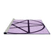 Sideview of Machine Washable Transitional Orchid Purple Rug, wshpat3312pur