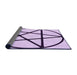 Thickness of Patterned Orchid Purple Rug, pat3312pur