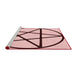 Sideview of Machine Washable Transitional Light Rose Pink Rug, wshpat3312rd