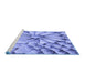 Sideview of Machine Washable Transitional Sky Blue Rug, wshpat3313blu