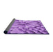 Thickness of Patterned Violet Purple Rug, pat3313pur