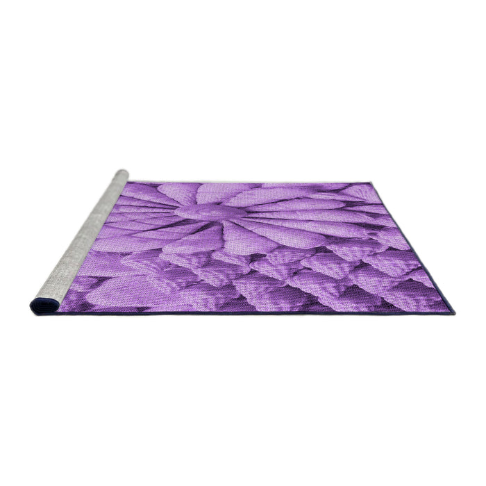 Sideview of Machine Washable Transitional Violet Purple Rug, wshpat3313pur