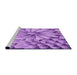 Sideview of Machine Washable Transitional Violet Purple Rug, wshpat3313pur