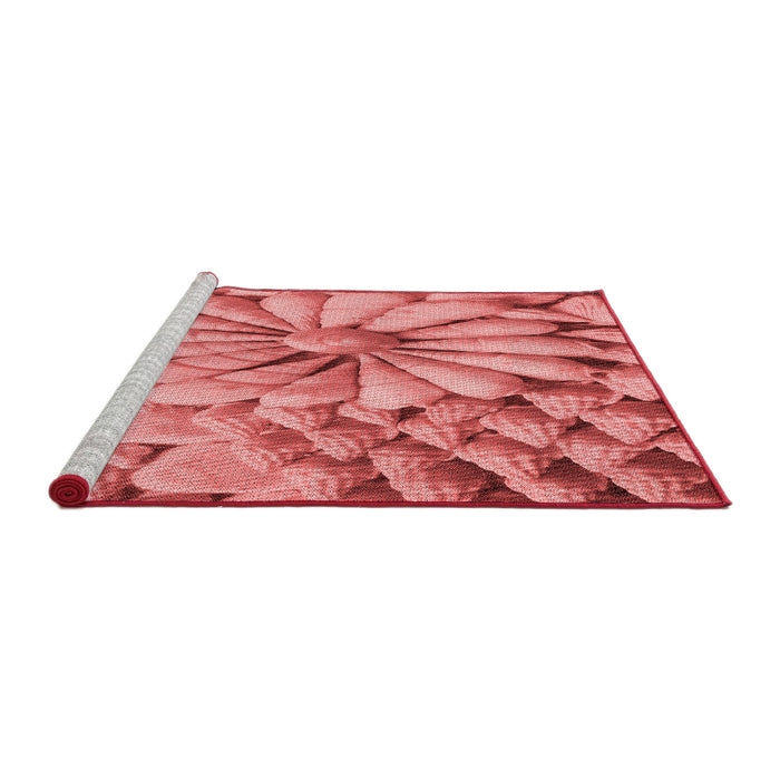 Sideview of Machine Washable Transitional Light Coral Pink Rug, wshpat3313rd