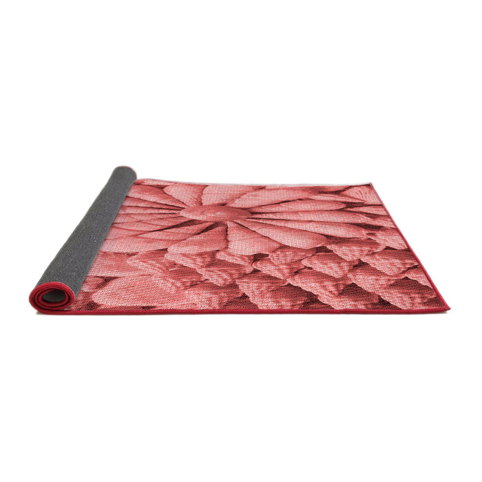 Thickness of Patterned Light Coral Pink Rug, pat3313rd