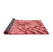 Thickness of Patterned Light Coral Pink Rug, pat3313rd