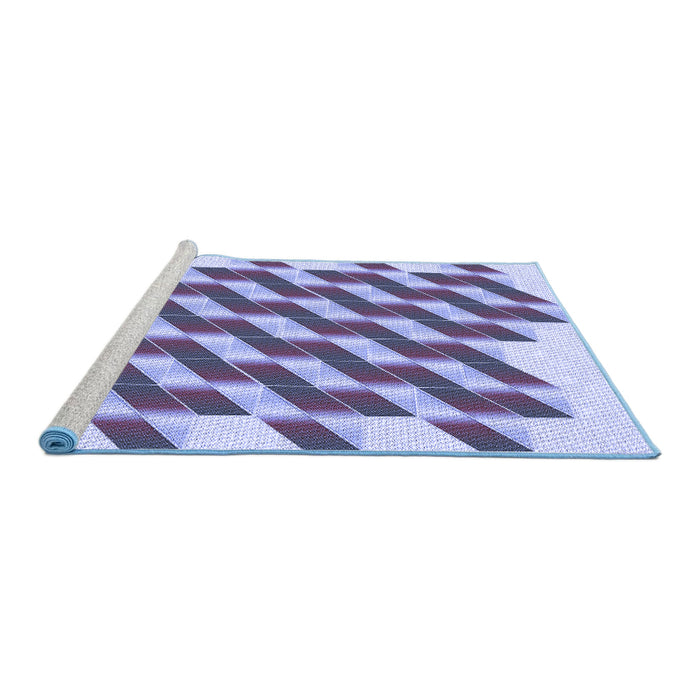 Sideview of Machine Washable Transitional Deep Periwinkle Purple Rug, wshpat3314blu
