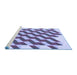 Sideview of Machine Washable Transitional Deep Periwinkle Purple Rug, wshpat3314blu