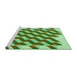 Sideview of Machine Washable Transitional Seaweed Green Rug, wshpat3314grn