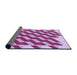 Thickness of Patterned Medium Violet Red Pink Rug, pat3314pur