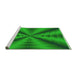 Sideview of Machine Washable Transitional Green Rug, wshpat3315grn