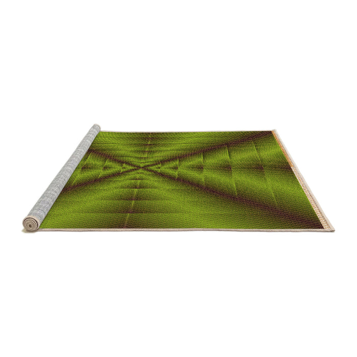 Sideview of Machine Washable Transitional Pistachio Green Rug, wshpat3315org