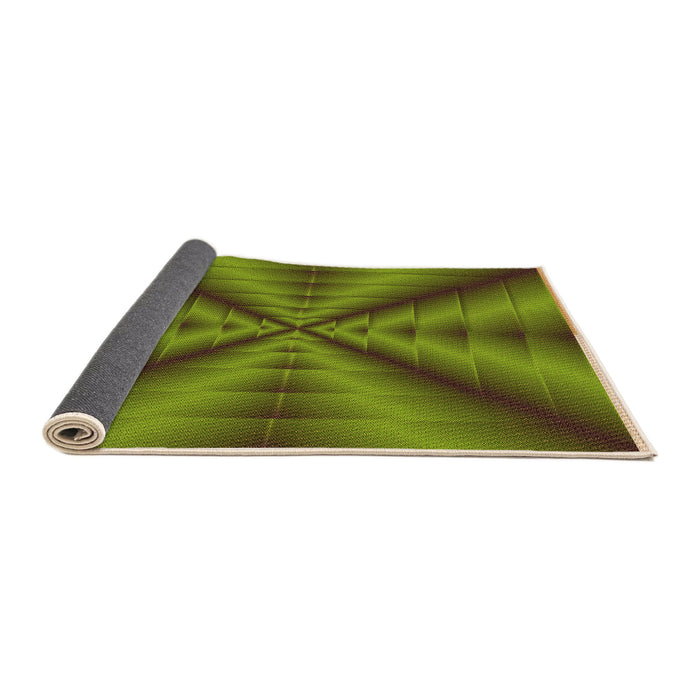 Thickness of Patterned Pistachio Green Rug, pat3315org