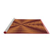 Sideview of Machine Washable Transitional Bright Orange Rug, wshpat3315rd