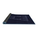 Thickness of Patterned Black Rug, pat3316blu