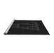 Sideview of Machine Washable Transitional Black Rug, wshpat3316gry