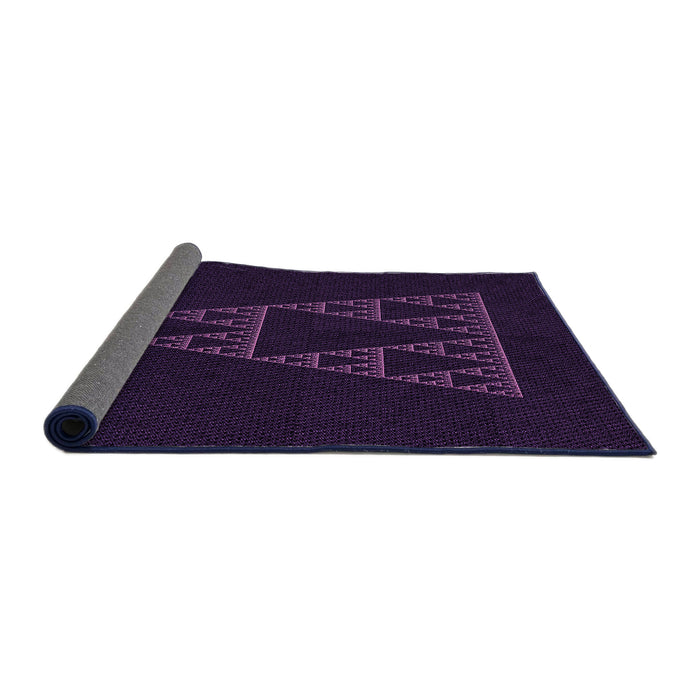 Thickness of Patterned Purple Rug, pat3316pur