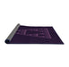 Thickness of Patterned Purple Rug, pat3316pur