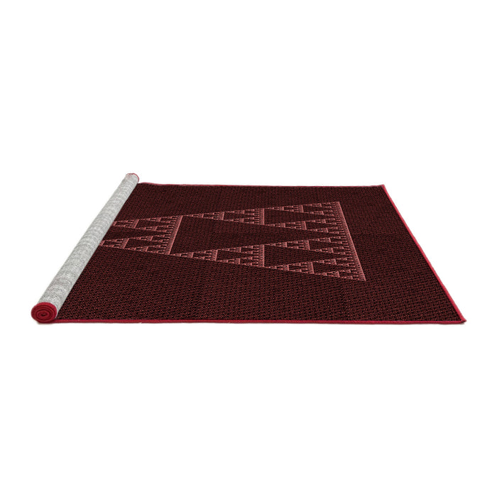 Sideview of Machine Washable Transitional Chocolate Brown Rug, wshpat3316rd