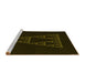 Sideview of Machine Washable Transitional Black Rug, wshpat3316yw