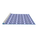 Sideview of Machine Washable Transitional Deep Periwinkle Purple Rug, wshpat3318blu