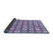 Thickness of Patterned Blue Rug, pat3319blu