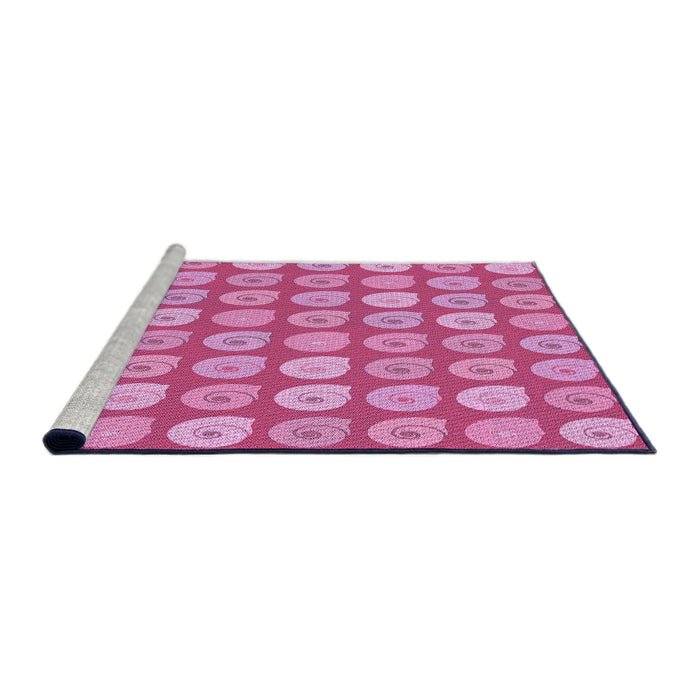 Sideview of Machine Washable Transitional Violet Purple Rug, wshpat3319pur