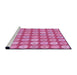 Sideview of Machine Washable Transitional Violet Purple Rug, wshpat3319pur