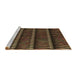 Sideview of Machine Washable Transitional Sienna Brown Rug, wshpat332brn