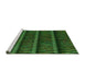 Sideview of Machine Washable Transitional Dark Lime Green Rug, wshpat332grn