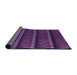 Thickness of Patterned Dark Orchid Purple Rug, pat332pur