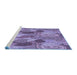 Sideview of Machine Washable Transitional Purple Mimosa Purple Rug, wshpat3320blu